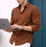 Brown Casual Shirt for Men