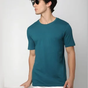 Men Cotton Regular Neck Solid T-Shirt