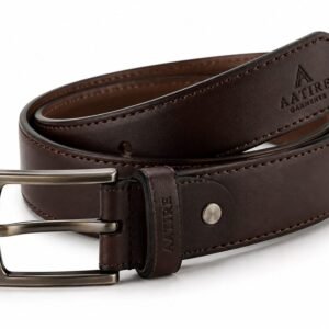 Coiled Brown Leather Belt