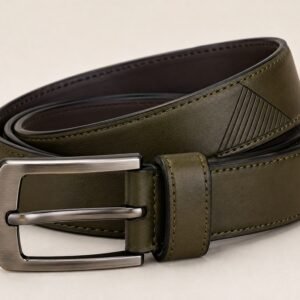 AATIRE Olive Luxe Leather Belt