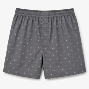 Men’s Charcoal Grey Triangle Print Boxer