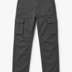 Charcoal Cargo Pants Studio Flat Lay